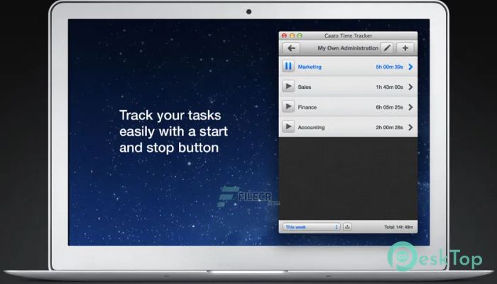 Caato Time Tracker Pro  1.1.17 Mac İçin Ücretsiz İndir