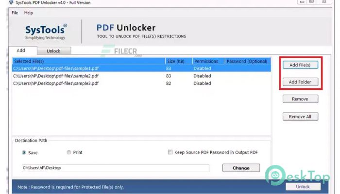 Download SysTools PDF Unlocker 5.0 Free Full Activated
