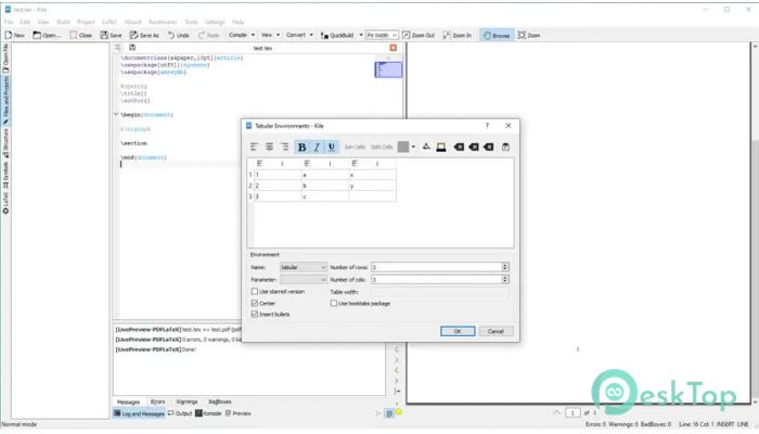 KDE Kile 1.0.0 Tam Sürüm Aktif Edilmiş Ücretsiz İndir