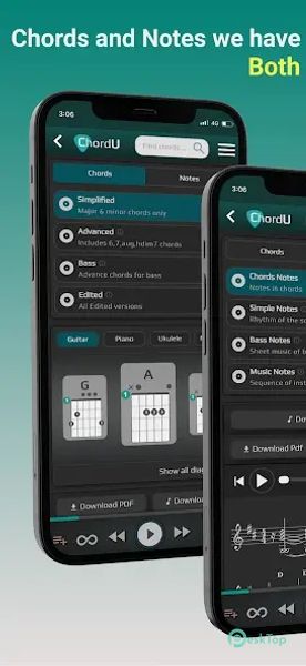 ChordU - get chords & notes 4.3.1 APK MOD تحميل مجاني كامل