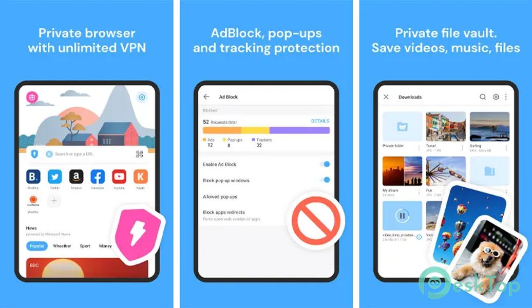 Aloha Private Browser - VPN 7.5.0 APK MOD Tam Ücretsiz İndir