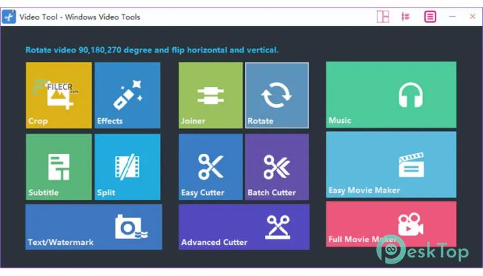 Windows Video Tools v8.0.5.2 Tam Sürüm Aktif Edilmiş Ücretsiz İndir