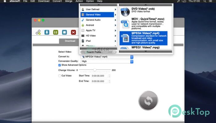 Allavsoft Video Downloader Converter  3.25.3.8436 Mac İçin Ücretsiz İndir