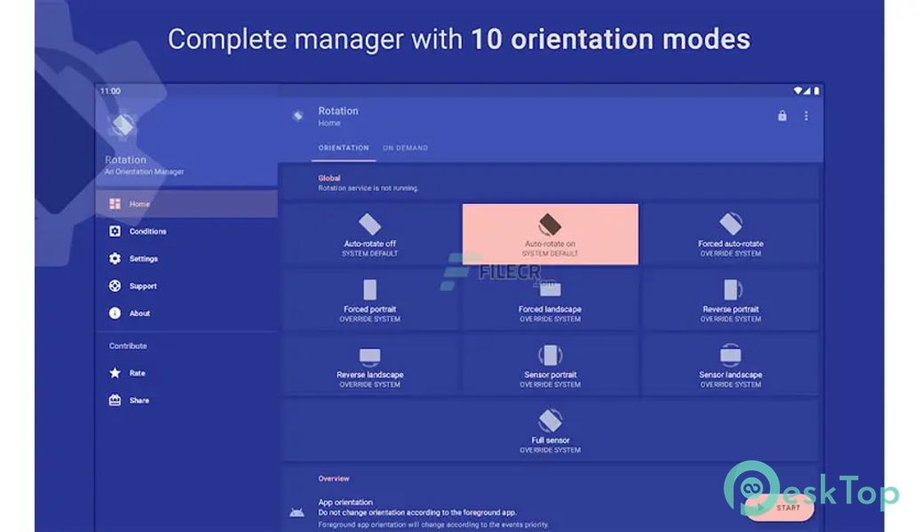 Rotation - Orientation Manager 28.4.0 APK MOD Полная бесплатная загрузка