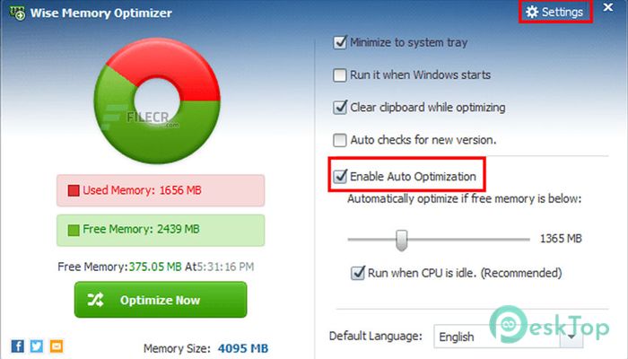 instaling Wise Memory Optimizer 4.1.9.122