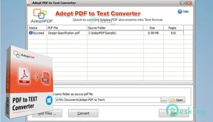 تحميل برنامج Adept PDF to Text Converter 4.00 برابط مباشر