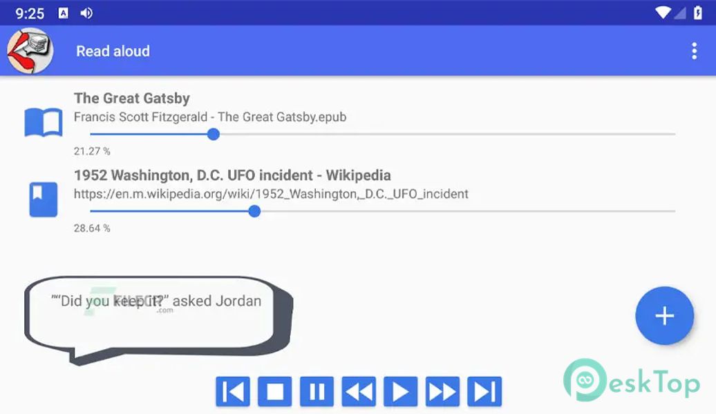 Voice Reader reads texts aloud