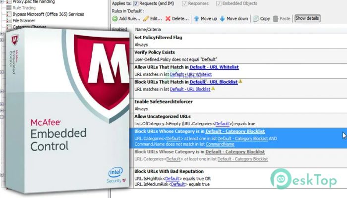 Скачать McAfee Embedded Control 8.3.5.126 полная версия активирована бесплатно