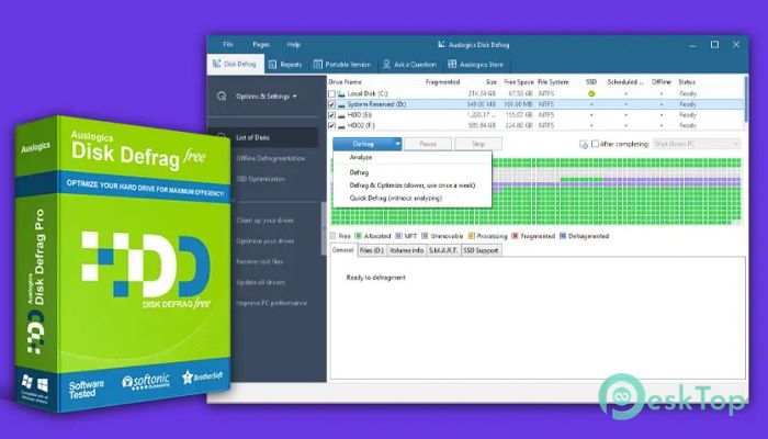 Auslogics Disk Defrag 11.0.0.6 完全アクティベート版を無料でダウンロード