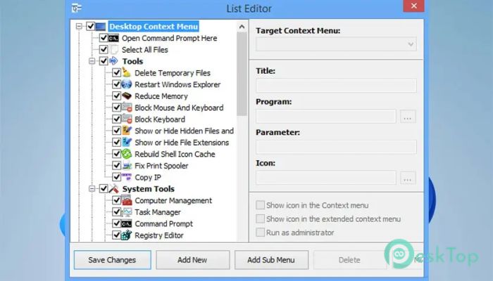 تحميل برنامج Sordum Easy Context Menu 1.6 برابط مباشر