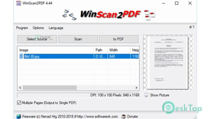 تحميل برنامج WinScan2PDF  8.61 برابط مباشر