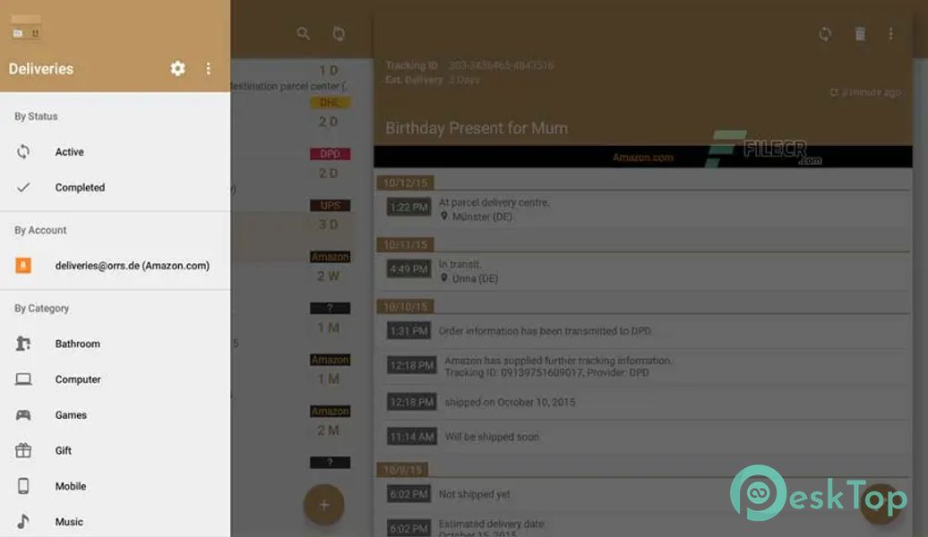 Deliveries Package Tracker 6.0.1 build 1974 APK MOD Descarga gratuita completa