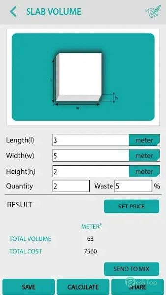 Civil: Concrete Calculator 1.12 APK MOD تحميل مجاني كامل