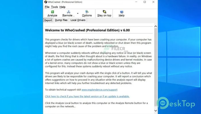 Download Resplendence WhoCrashed Professional  7.00 Free Full Activated