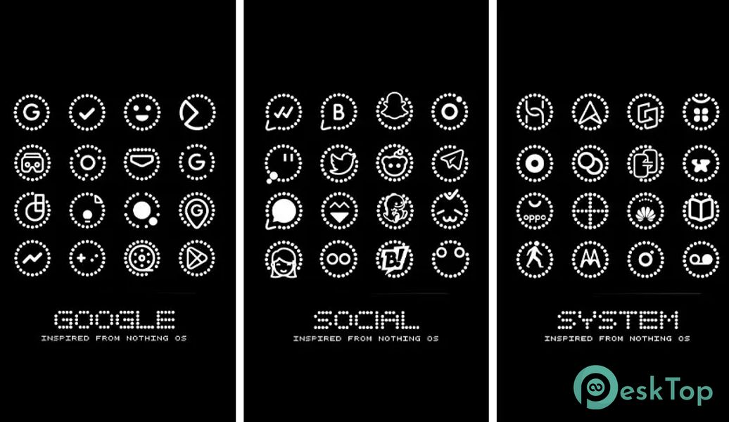 DOTICON – NOTHING ICON PACK 2.2 APK MOD Tam Ücretsiz İndir