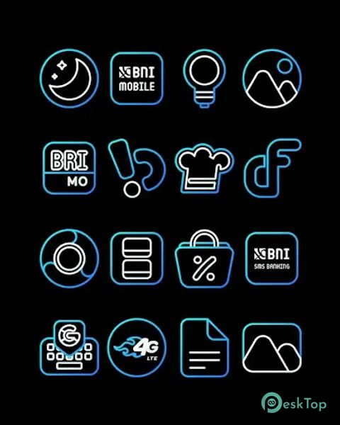 AquaLine Blue - Icon Pack 58 APK MOD Descarga gratuita completa