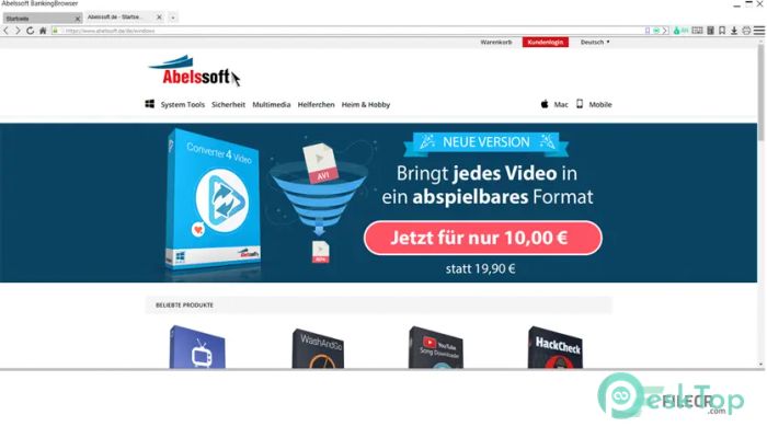 Abelssoft BankingBrowser 2025 v7.0.56240 Tam Sürüm Aktif Edilmiş Ücretsiz İndir