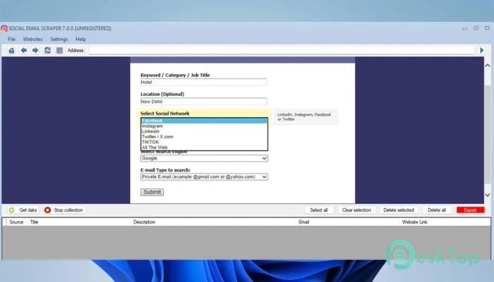 تحميل برنامج Estrattoredati Social Email Extractor 7.1.0 برابط مباشر