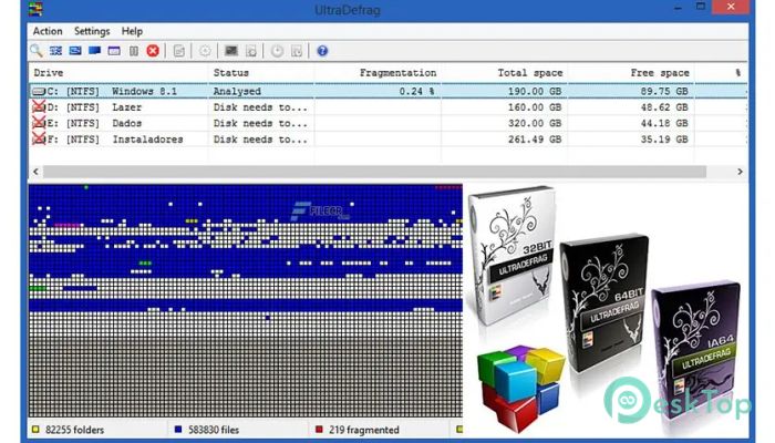 UltraDefrag Enterprise / Standard 9.0.1 Tam Sürüm Aktif Edilmiş Ücretsiz İndir