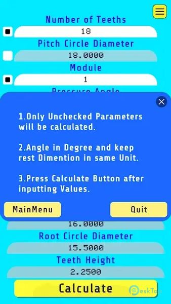 Spur Gear Calculator 11.0.0 APK MOD 完整免费下载