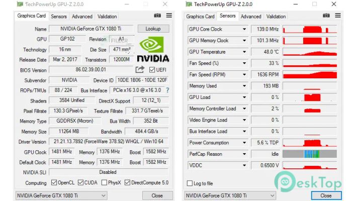 TechPowerUp GPU-Z 2.60.0 Tam Sürüm Aktif Edilmiş Ücretsiz İndir