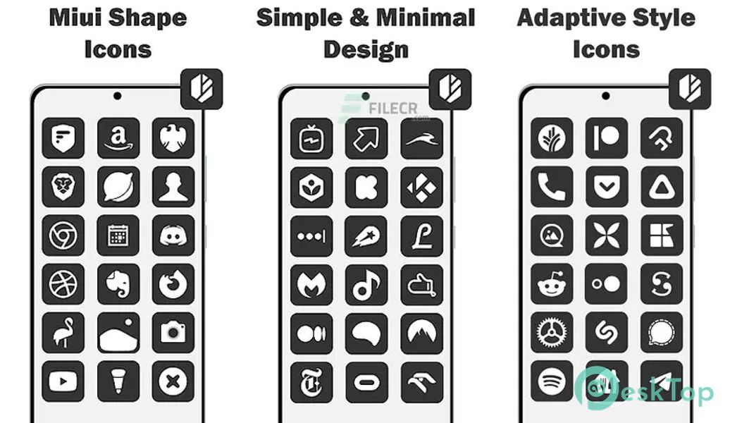 MiUi 12 Dark – Icon Pack v5.4 APK MOD Tam Ücretsiz İndir
