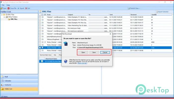 Descargar SysTools Windows Live Mail Converter 7.0 Completo Activado Gratis