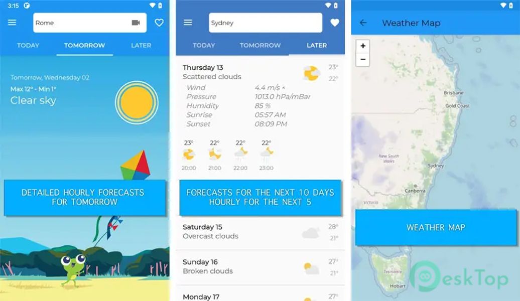 Frog weather forecast 6.1.4 APK MOD Tam Ücretsiz İndir