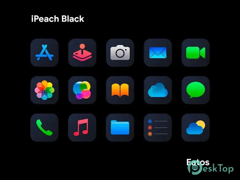 iPeach Black - Icon Pack 2.2.0 APK MOD تحميل مجاني كامل