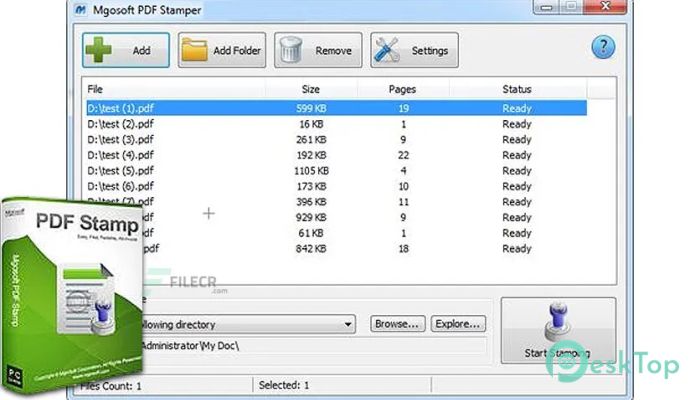 Mgosoft PDF Stamper 7.5.0 完全アクティベート版を無料でダウンロード