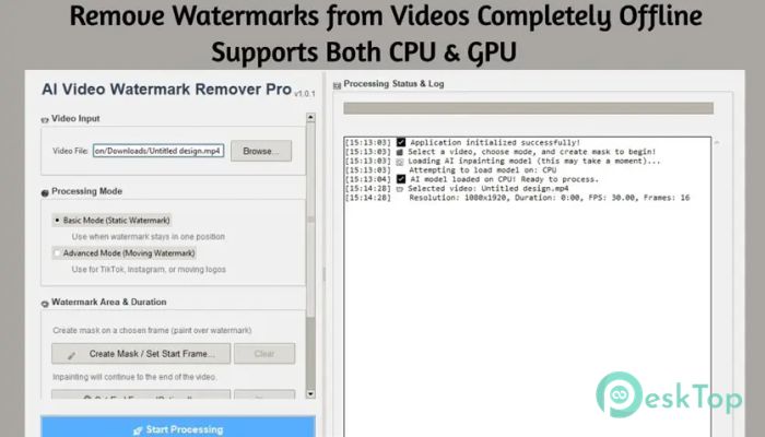 Download AI Video Watermark Remover Pro 1.0.3 Free Full Activated