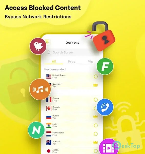 Gaming VPN: Secure VPN Proxy 1.4 APK MOD تحميل مجاني كامل