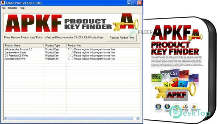 Download APKF Adobe Product Key Finder 2.7.0.0 Free Full Activated