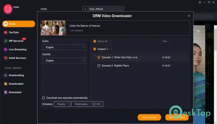 Vidus Streaming Downloader 1.3.2.3 Tam Sürüm Aktif Edilmiş Ücretsiz İndir