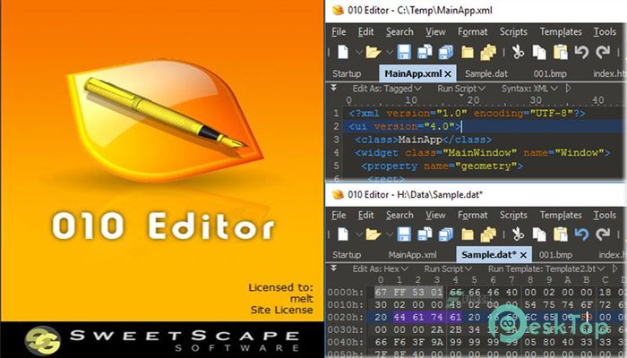  تحميل برنامج SweetScape 010 Editor 14.0 برابط مباشر