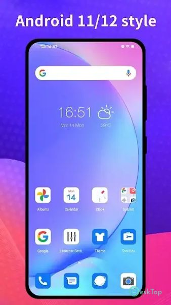 Cool R Launcher for Android 11 v4.5 APK MOD Tam Ücretsiz İndir