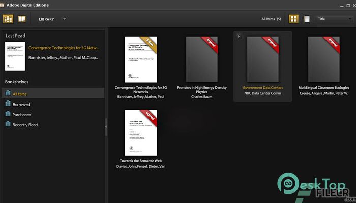 Adobe Digital Editions 4.5.11 完全アクティベート版を無料でダウンロード