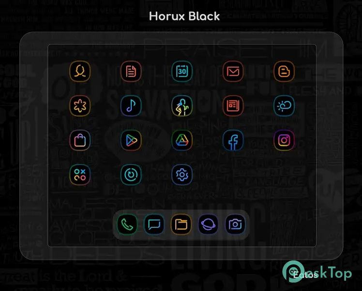 Horux Black - Icon Pack 8.6 APK MOD Unlocked (Full) Free Download