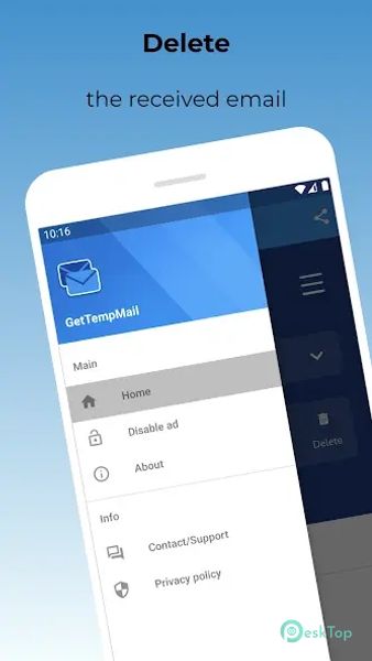 Télécharger GetTempMail - Temporary Email 1.0.2 APK MOD Gratuitement et Complet