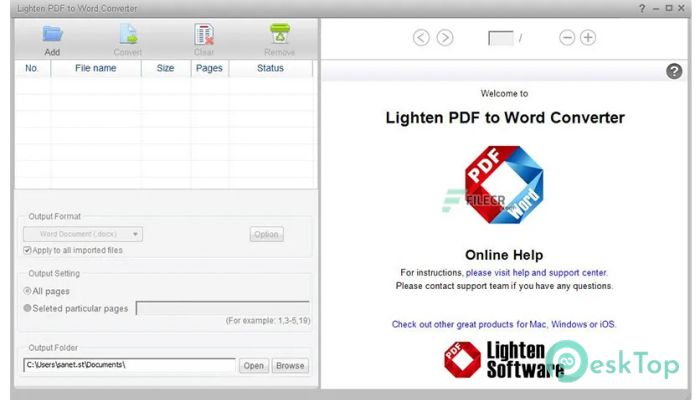 Download Lighten PDF to Word Converter 6.2.5 Free Full Activated