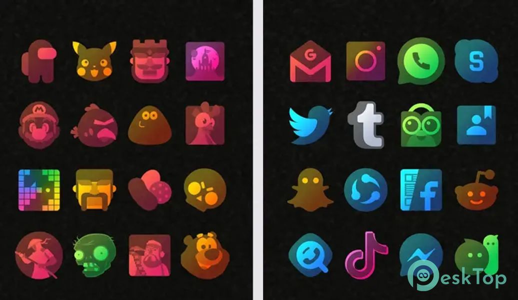 Colorful Transparent Icon Pack