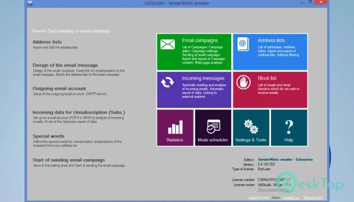 SenderMatic Emailer Enterprise 3.1.4829 Tam Sürüm Aktif Edilmiş Ücretsiz İndir
