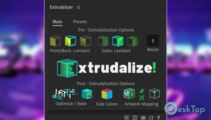 Download Aescripts Extrudalizer  1.2.1 for After Effects Free Full Activated