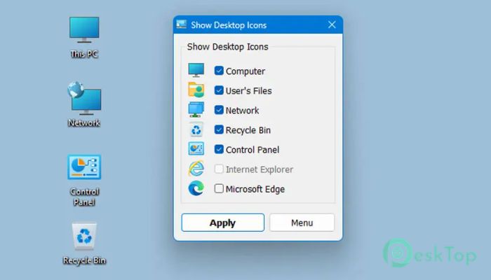 تحميل برنامج Show Desktop Icons 1.2 برابط مباشر