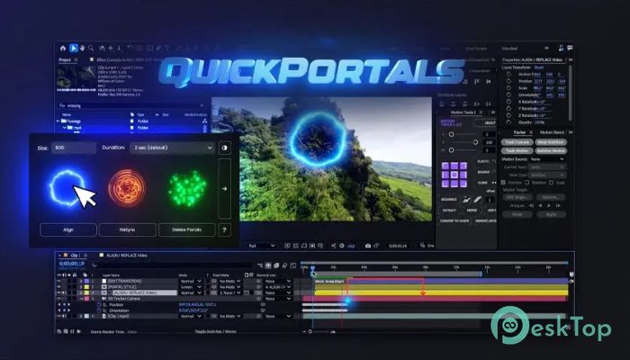 Aescripts - QuickPortals 1.0.0 Tam Sürüm Aktif Edilmiş Ücretsiz İndir