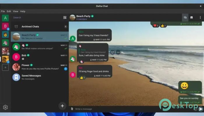 Delta Chat 1.58.2 Tam Sürüm Aktif Edilmiş Ücretsiz İndir