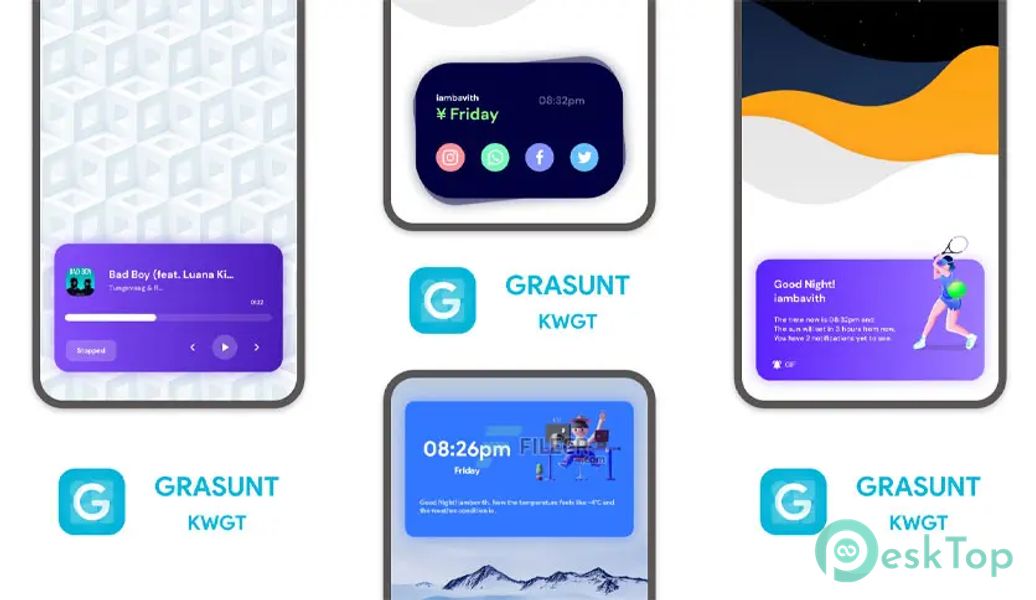 Grasunt KWGT – Gradient Based Widgets