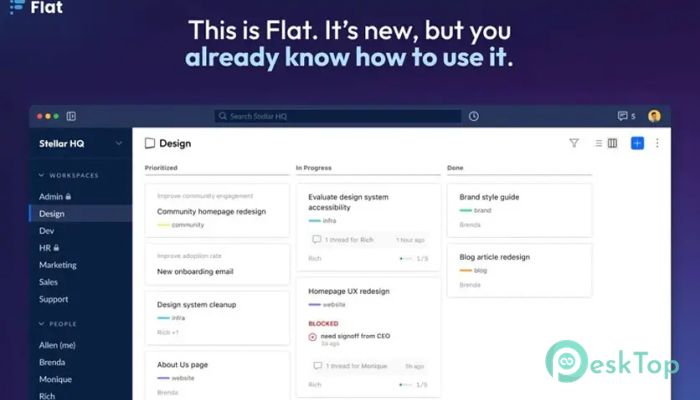 Flat - Work Tracking 1.0 Tam Sürüm Aktif Edilmiş Ücretsiz İndir