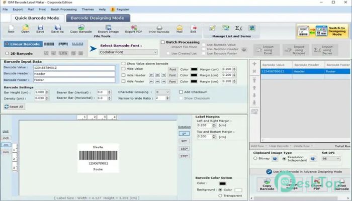 isimSoftware Barcode Label Maker Corporate 10.1.3.6 Tam Sürüm Aktif Edilmiş Ücretsiz İndir