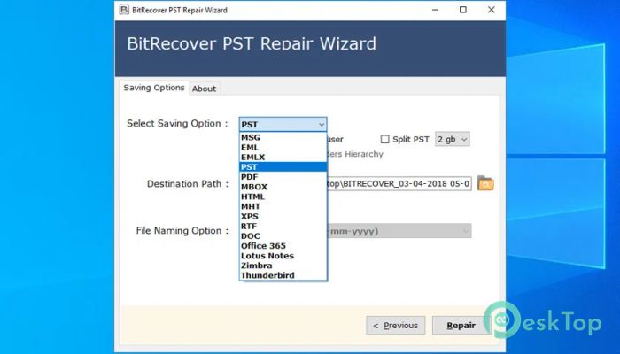 Descargar BitRecover PST Repair Wizard 3.0 Completo Activado Gratis
